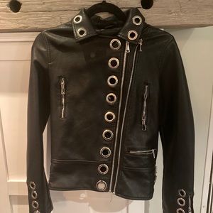 Beulah Vegan Leather Bomber Jacket